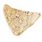 Single mexican nacho chip isolated on a white background