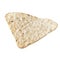 Single mexican nacho chip isolated on a white background