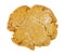 Single molasses cookie isolated on a white background top view