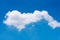 Single nature white cloud on blue sky background in daytime