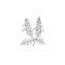 Single one line drawing beauty fresh pachystachys lutea for garden logo. Decorative lollipop plant flower for home decor wall