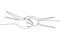 Single one line drawing two hands holding each other. Sign or symbol of love, relationship, couple, marriage. Communication with