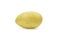 Single one raw whole organic potato on white isolated background with clipping path. Potato have high carbohydrate and fiber,