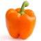 Single orange bell pepper