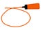 Single orange highlighter pen with hand drawn orange circle to h