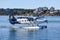 Single Otter Saltspring Air Seaplane about to take flight from downtown Victoria, British Columbia