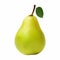 Single pear isolated, vector graphics,