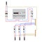 Single-phase network energy meter connection diagram.