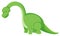 Single picture of brachiosaurus in green