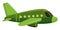 Single picture of green jet plane