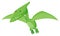 Single picture of green pteranodon