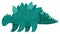 Single picture of green stegosaurus