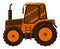 Single picture of orange tractor