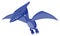 Single picture of pteranodon in blue color