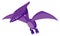 Single picture of pteranodon in purple