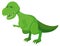 Single picture of tyrannosaurus rex in green