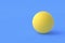 Single ping pong ball on blue background. Leisure games. International competitions