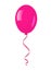 Single pink balloon.