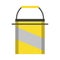 Single plastic bucket icon cartoon