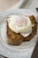 Single poached egg on wholemeal toast