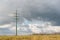 A single powerline in East-Flanders