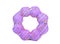 Single purple fancy donut isolated on a white