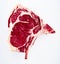 Single raw Cote de boeuf beef steak