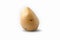 Single raw potato organic tuber is vegetarian with carbohydrate isolated