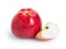 Single red apple with lobule