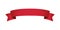 Single red banner ribbon vector isolated