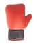 Single red and black boxing glove