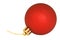 Single red christmas ornament