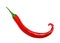 Single red fresh chilli-pepper