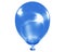 Single reflective blue balloon