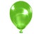 Single reflective green balloon