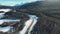 Single Road At Ushuaia In Tierra Del Fuego Argentina.