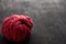 Single rose ball of yarn with soft focus.