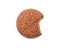 Single round ginger biscuit with crumbs