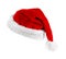 Single Santa Claus red hat on white