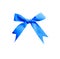 Single satin blue bow