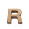 Single sawn wooden letter isolated