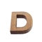 Single sawn wooden letter isolated