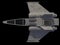 Single Seater Star Fighter Spaceship, View from Above