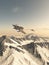 Single Seater Star Fighter Spaceships Patrolling Snowy Mountains