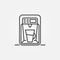 Single Serve Latte Coffee Maker Machine linear vector icon