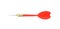 Single sharp red dart isolated on whit