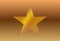 Single shiny gold star with beautiful gradient background