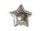 Single silver foil star balloon object for birthday party
