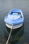Single small plastic rowing boat