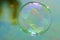 Single soap bubble